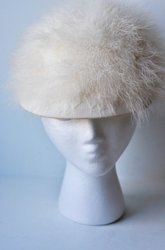 Vintage 60s Ostrich Feathered Hat by MonikaJayVintage on Etsy