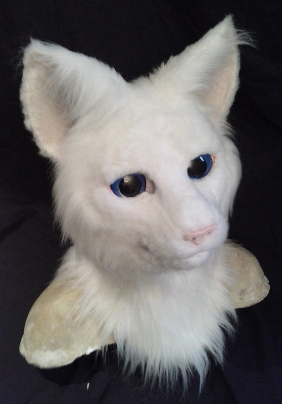 White Cat Costume Head