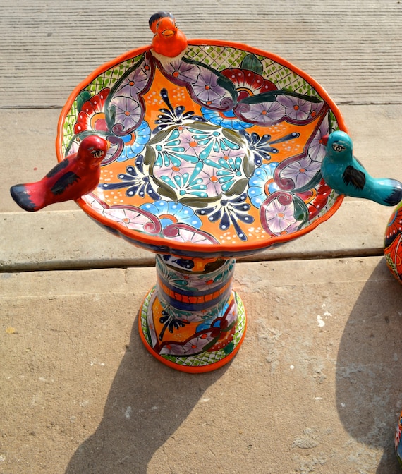 talavera mexican pottery bird bath by mexicantalavera on etsy talavera mexican pottery bird bath by mexicantalavera on etsy