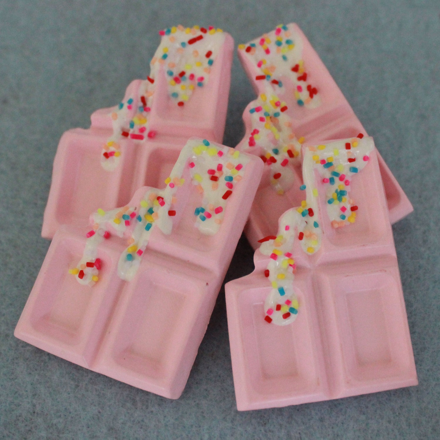 Pink Strawberry Chocolate with Sprinkles by DorothysRainbowShop