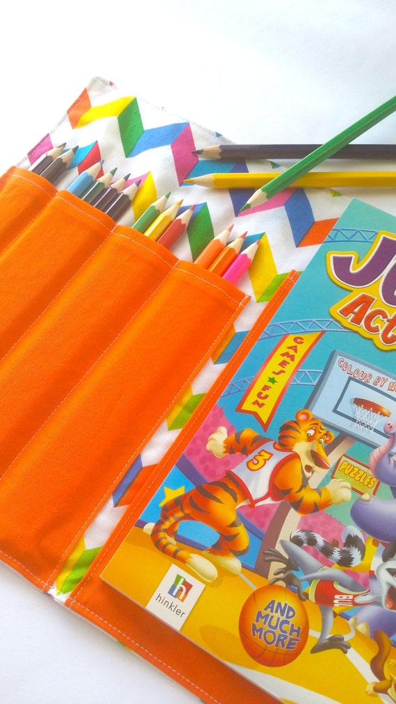 Kids Travel Activity Pack Colour Pencils by ElkTextilesandHome