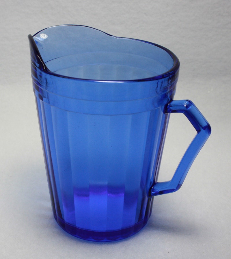 Cobalt Blue Hazel Atlas Creamer Pitcher Depression By Mylittlehen 1278