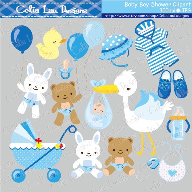 clipart for baby boy shower invitations - photo #11