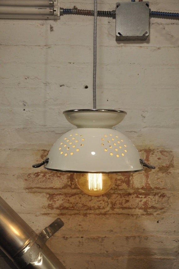 Colander Pendant Light Fixture Kitchen Island Pantry by wiresNjars