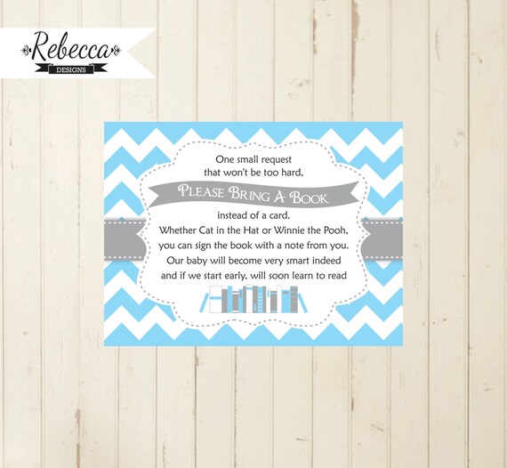 baby shower book insert bring a book card printable bring a