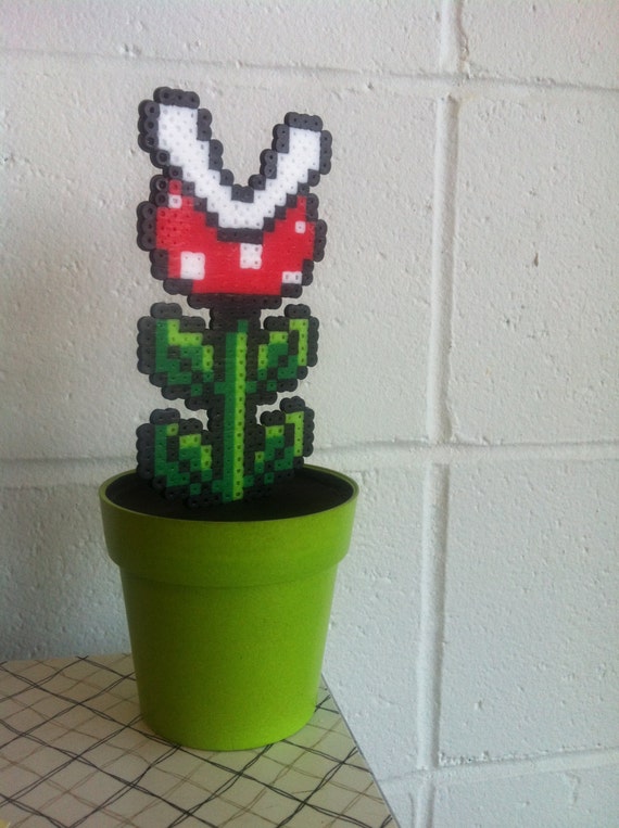 Potted Piranha Plant Mario Plant Perler Bead By 2hearts2suns