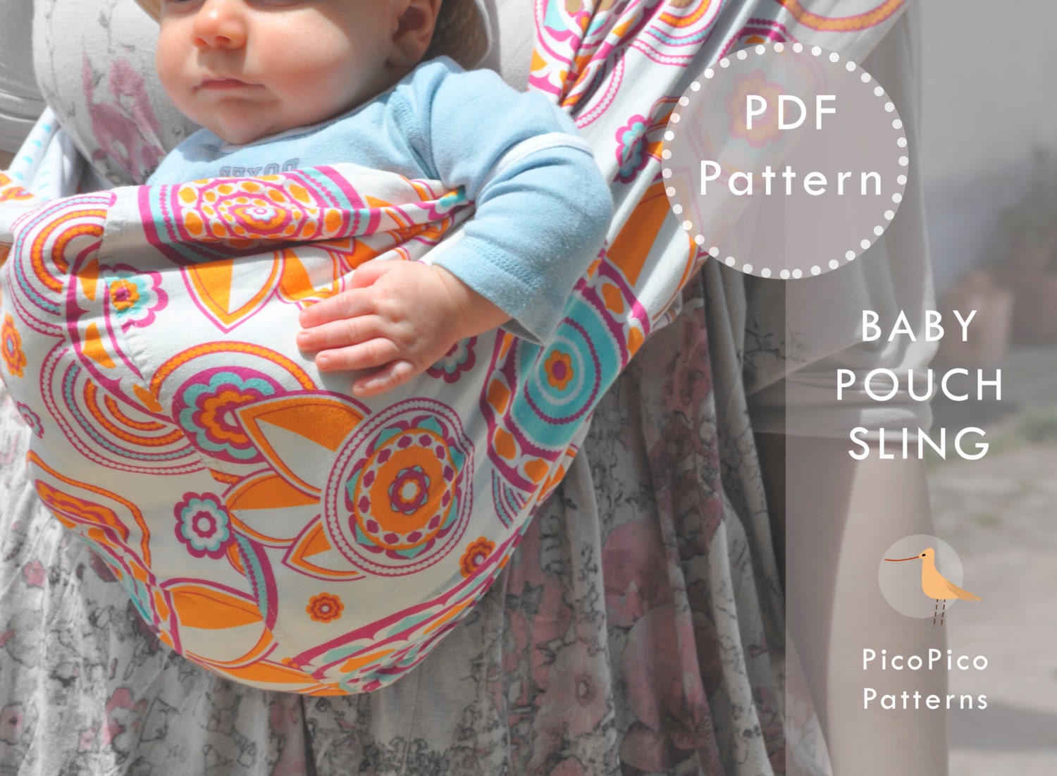 Baby sling pattern and tutorial. Doll sling pattern. Pouch