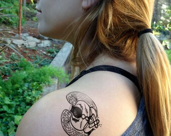 Tatouage temporaire , conception Bonnie Lass chardon et coeur