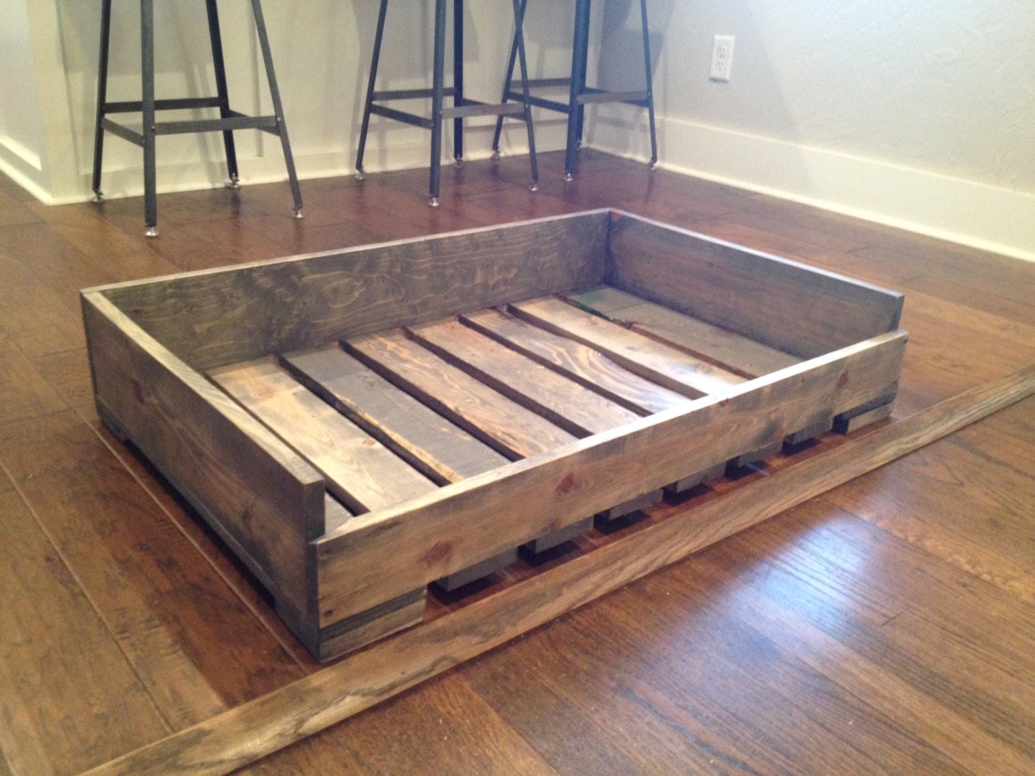  to Handmade, custom, "pallet style" solid wood dog beds on Etsy