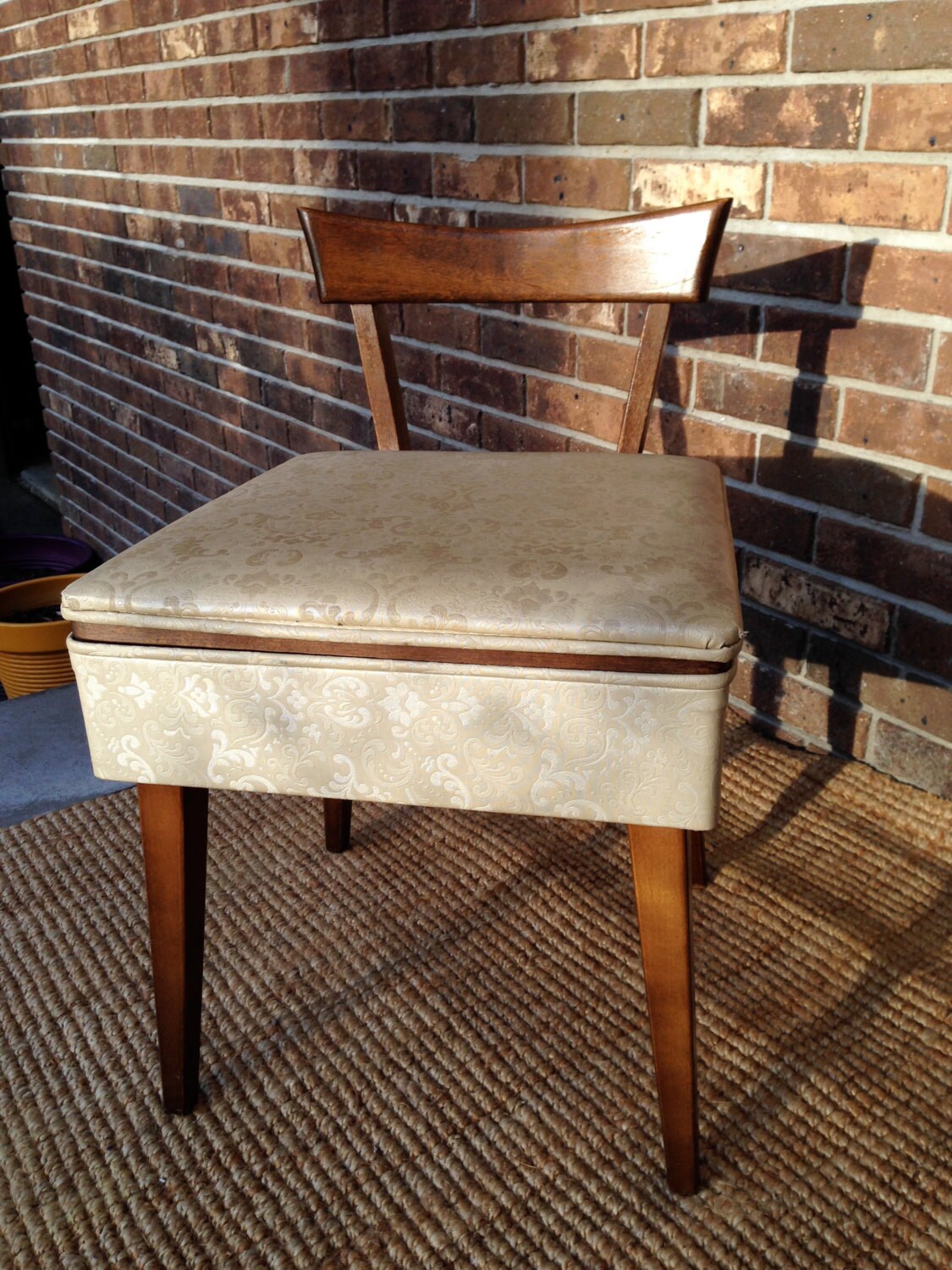 RESERVED FOR CARY Mid century sewing chair