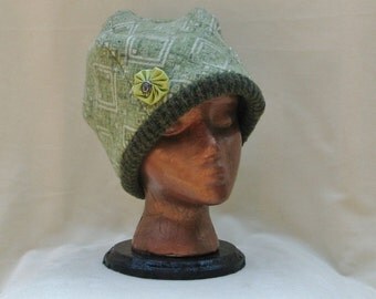 Felted wool hat from gently used 100% wool sweaters