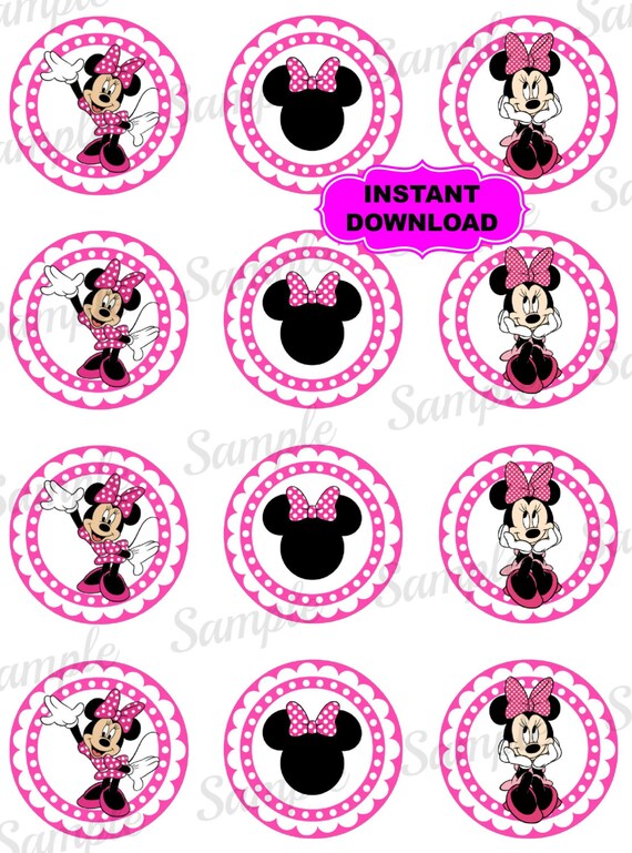 Minnie Mouse 2 Cupcake Topper Mickey Mouse Printable