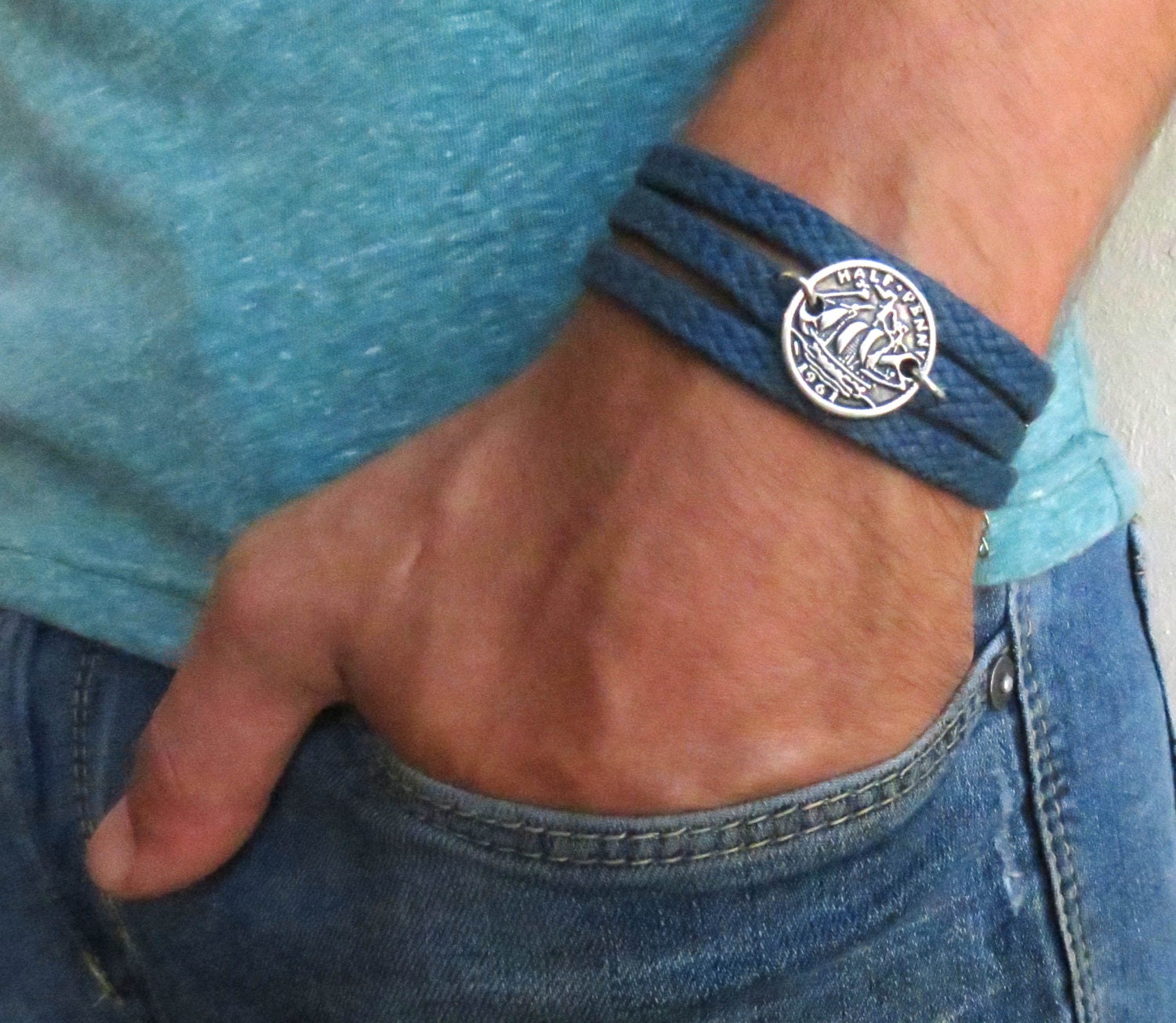 Men's Coin Bracelet Men's Bracelet Men's