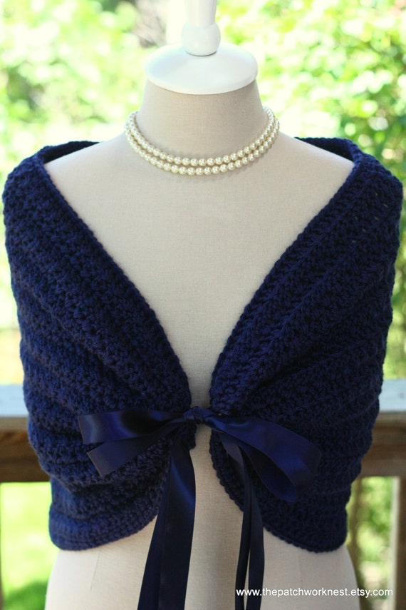 navy blue wedding shawl