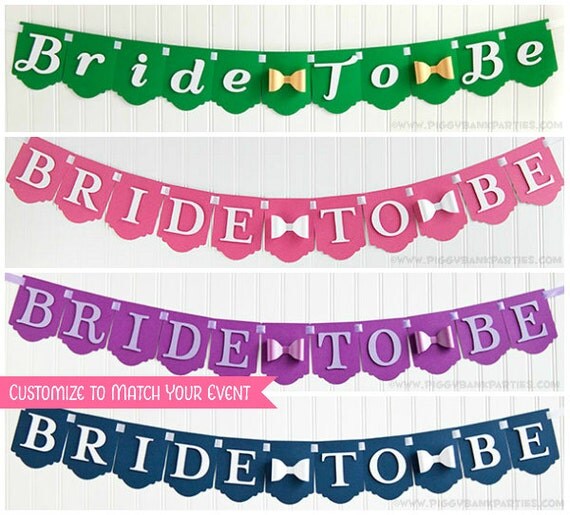 Bride To Be Banner : Bridal Shower Banner | Bridal Shower Sign | Bachelorette Decoration | 3D Bow Embellishment | CUSTOMIZE Color & Style Il_570xn
