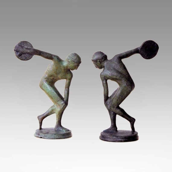 Sculpture Statue dathlète javelot grec Discus Jeux