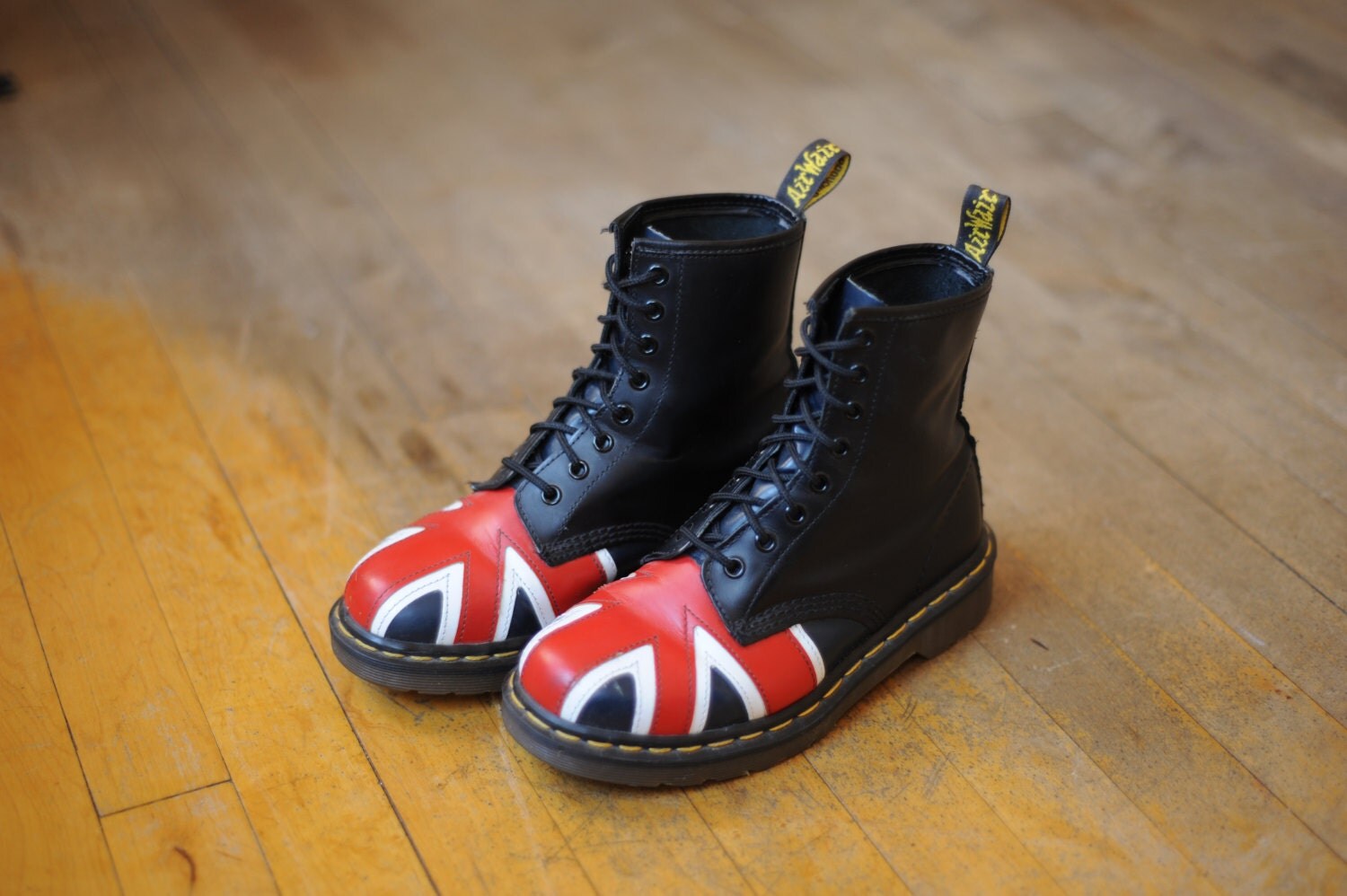 Vintage British Flag Dr. Martens Boots Made in England size UK