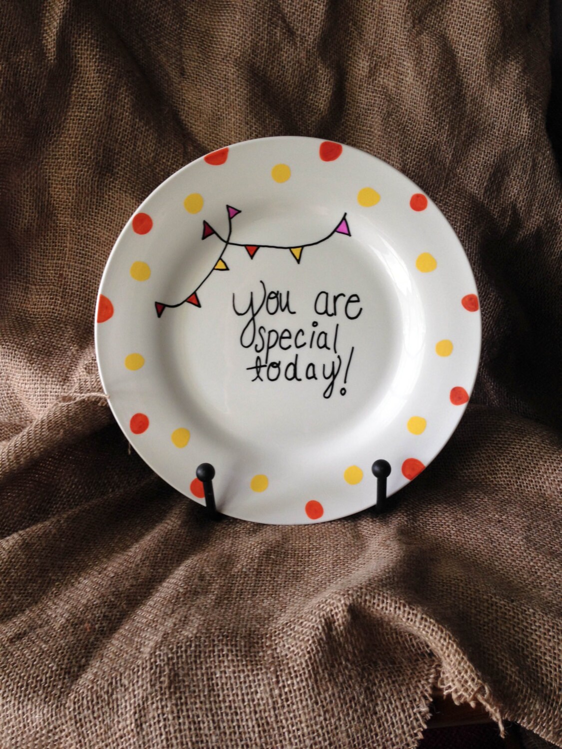You Are Special Today Plate by IncandescentlyGood on Etsy