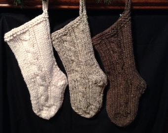 Knit christmas stocking Etsy