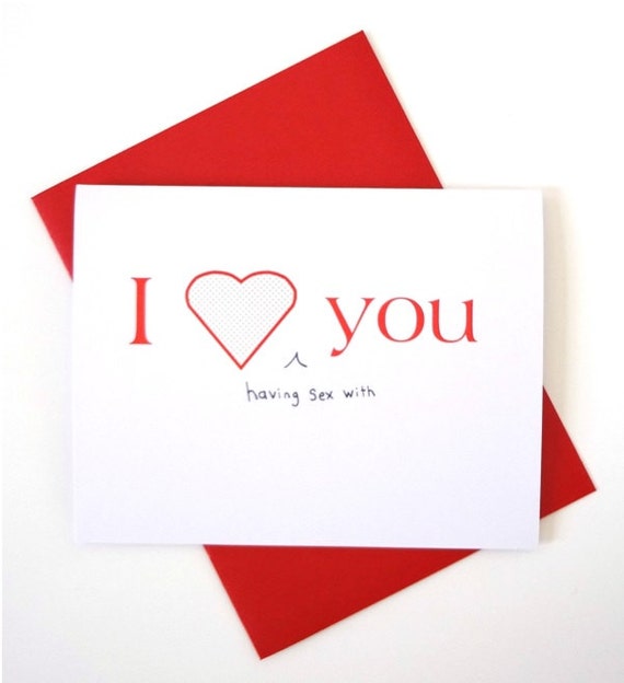 Sexy I love you card for boyfriend girlfriend by SpellingBeeCards