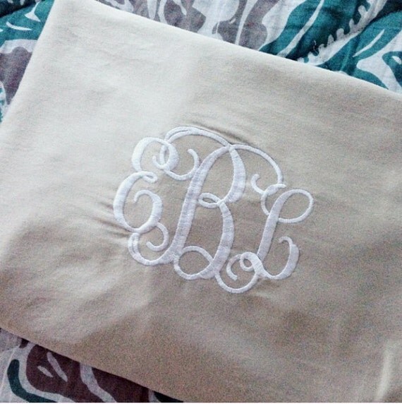 Monogram Pillowcases Set of 2 by DarlinMonograms on Etsy