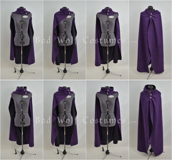 Versatile Fantasy Cape Style 2 with Sword Buttons - Four Plus Ways to Wear It - Color Options by BadWolfCostumes steampunk buy now online