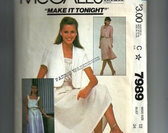 McCall's Misses' Dress and Jacket Pattern 7989