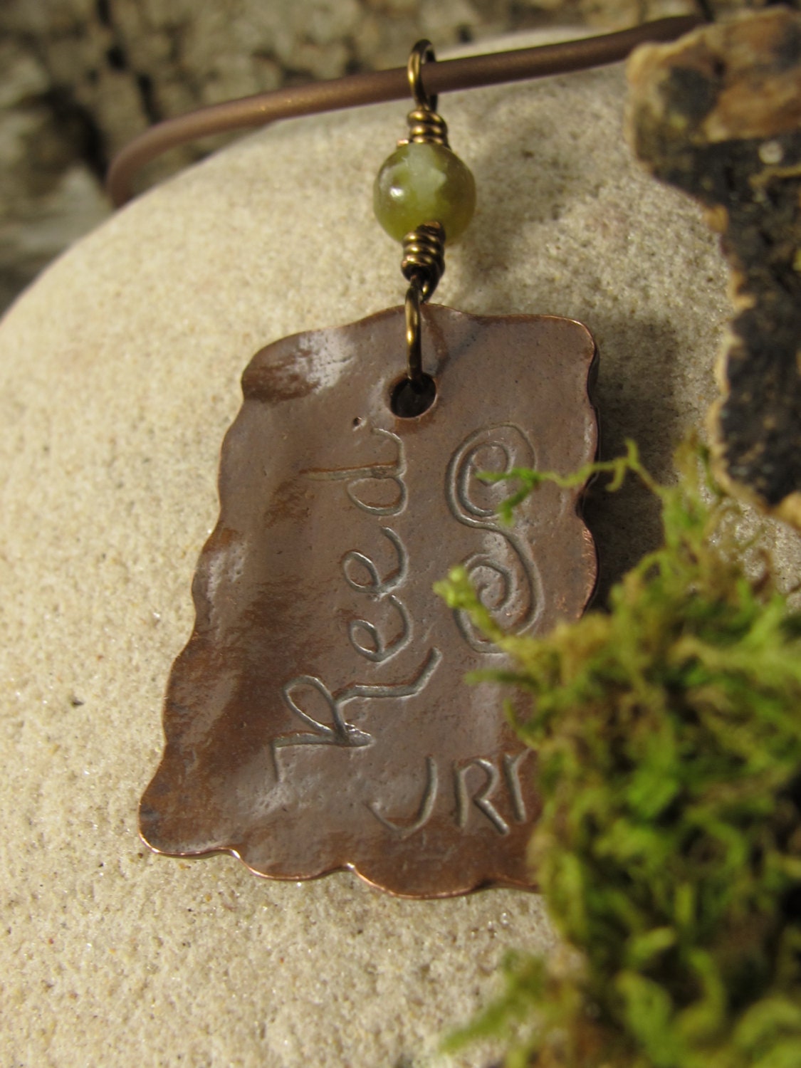 Reed Celtic Tree Astrology Ogham Copper by soulharborjewelry