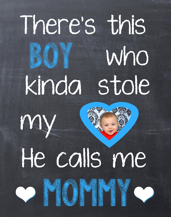 Items Similar To There's This Boy Who Stole My Heart - Chalkboard 