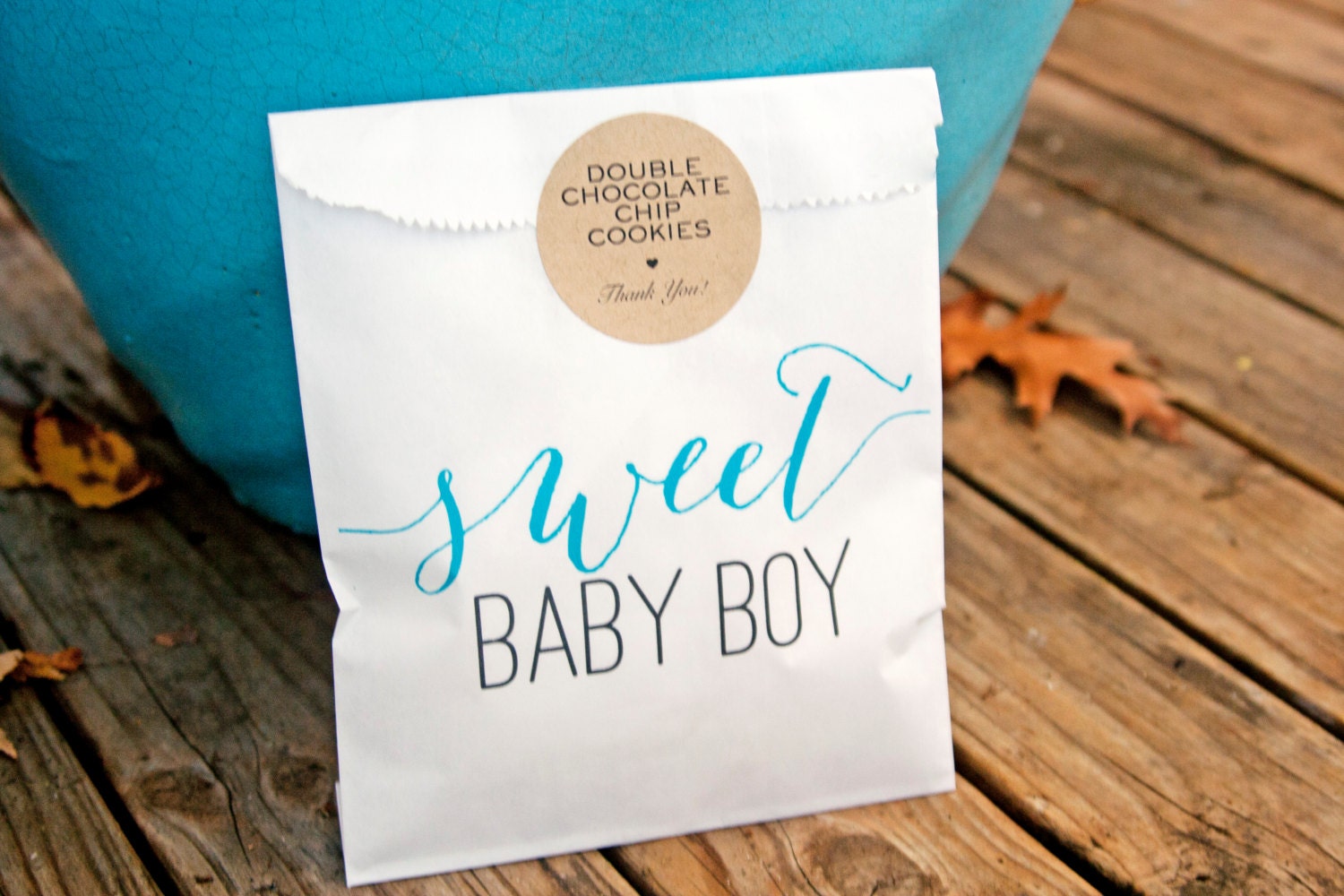 Sweet Baby Baby Shower Favor Bag Wax Lined Cookie by mavora