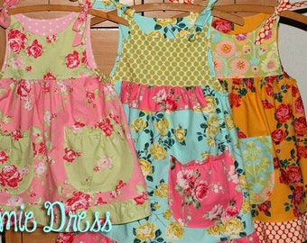 The Emie Dress Instant Download PDF Pattern DIY Tutorial Girls Toddler Size 1-6 Little Bird Lane EASY