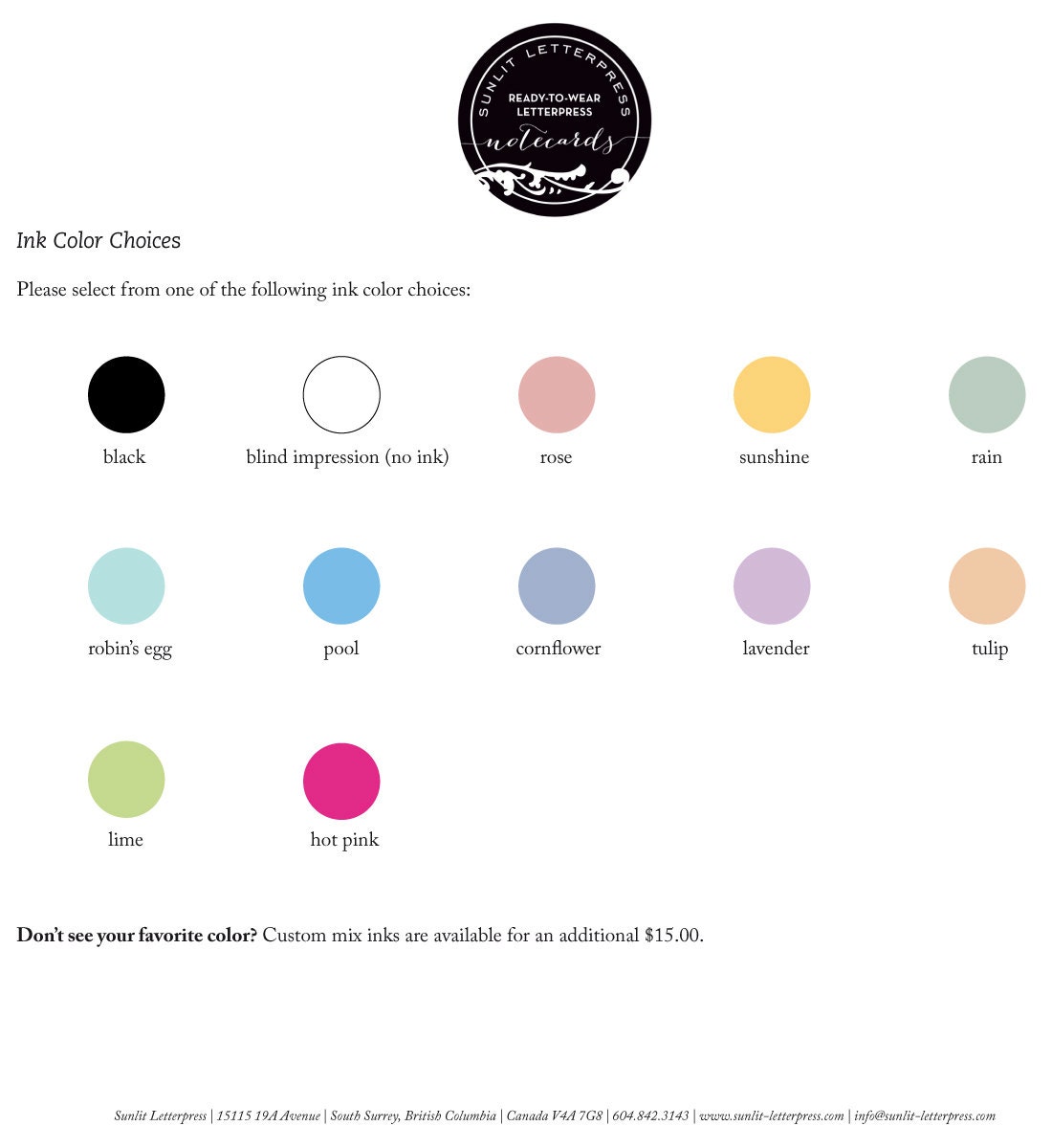 Custom Letterpress Note Cards Set of 50 by sunlitletterpress