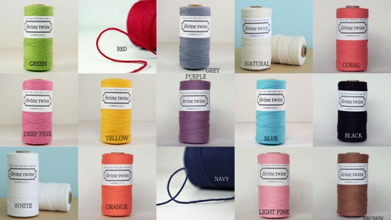 Bakers Twine -- assorted colors - choose your color - 20 yards -- sampler -- Solid Twine Il_570xn