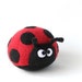 Ladybug Stuffed Animal Handmade Plush Toy Red and Black Kawaii Plush Insect Fleece Bug