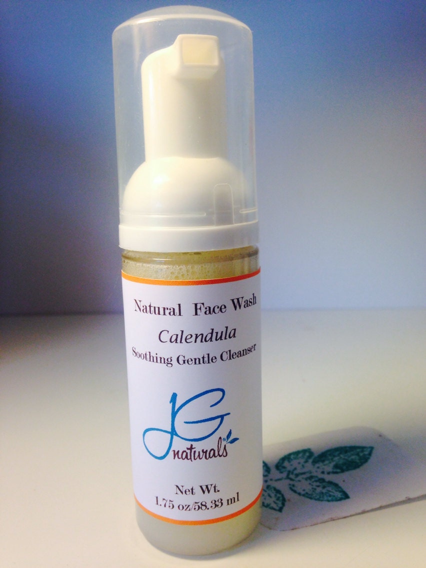 Organic Calendula Foaming Face Wash Rosacea Psoriasis