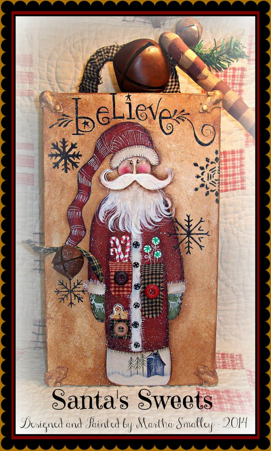 Apple Tree Cottage Original Design E Pattern Santa's