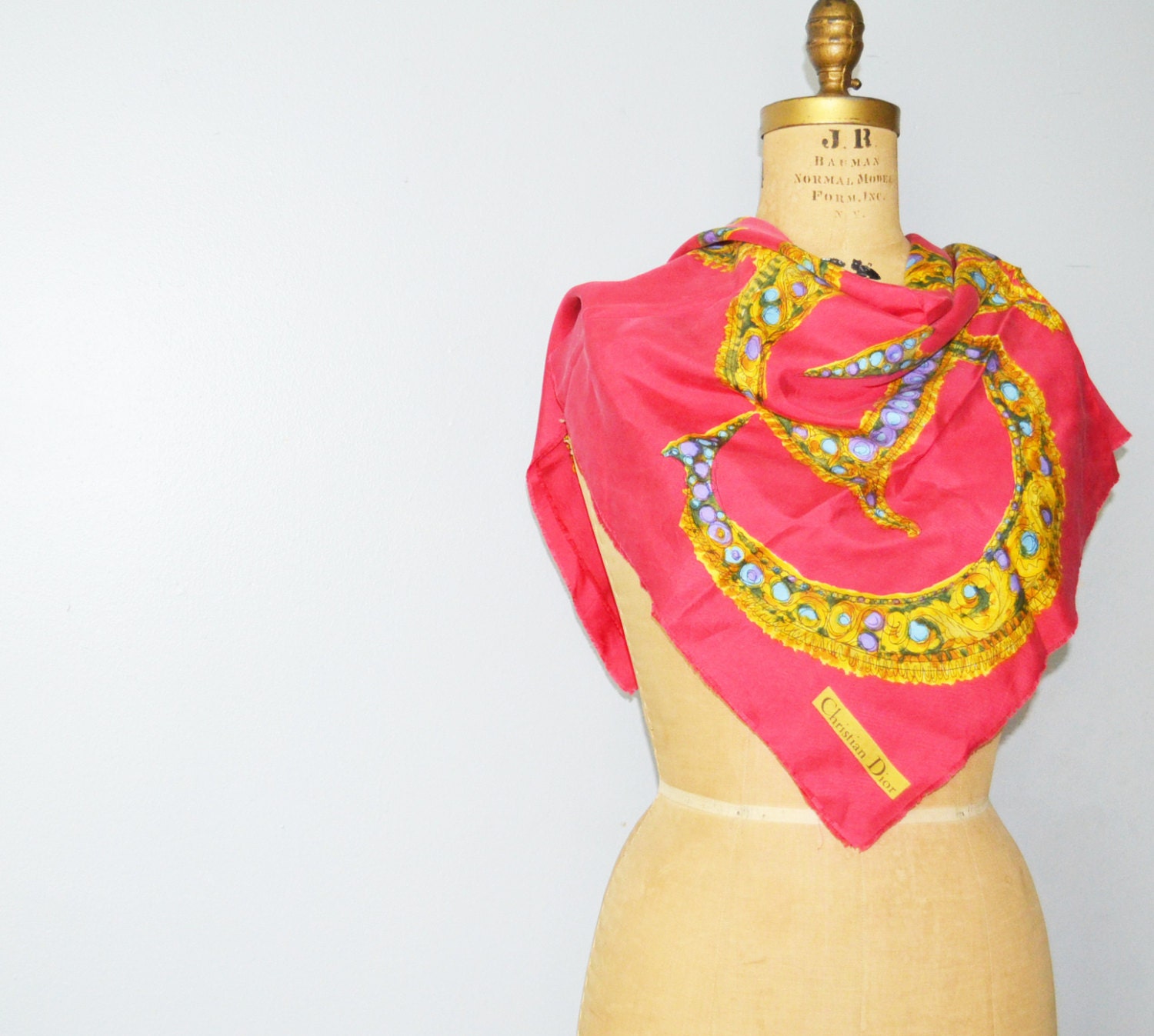 christian dior satin scarf