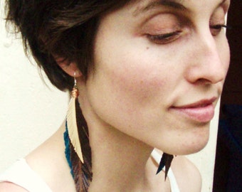 Wholesale listing - a custom made collection of leather feather earrings