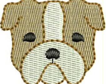 INSTANT DOWNLOAD Mini bulldog embroidery designs