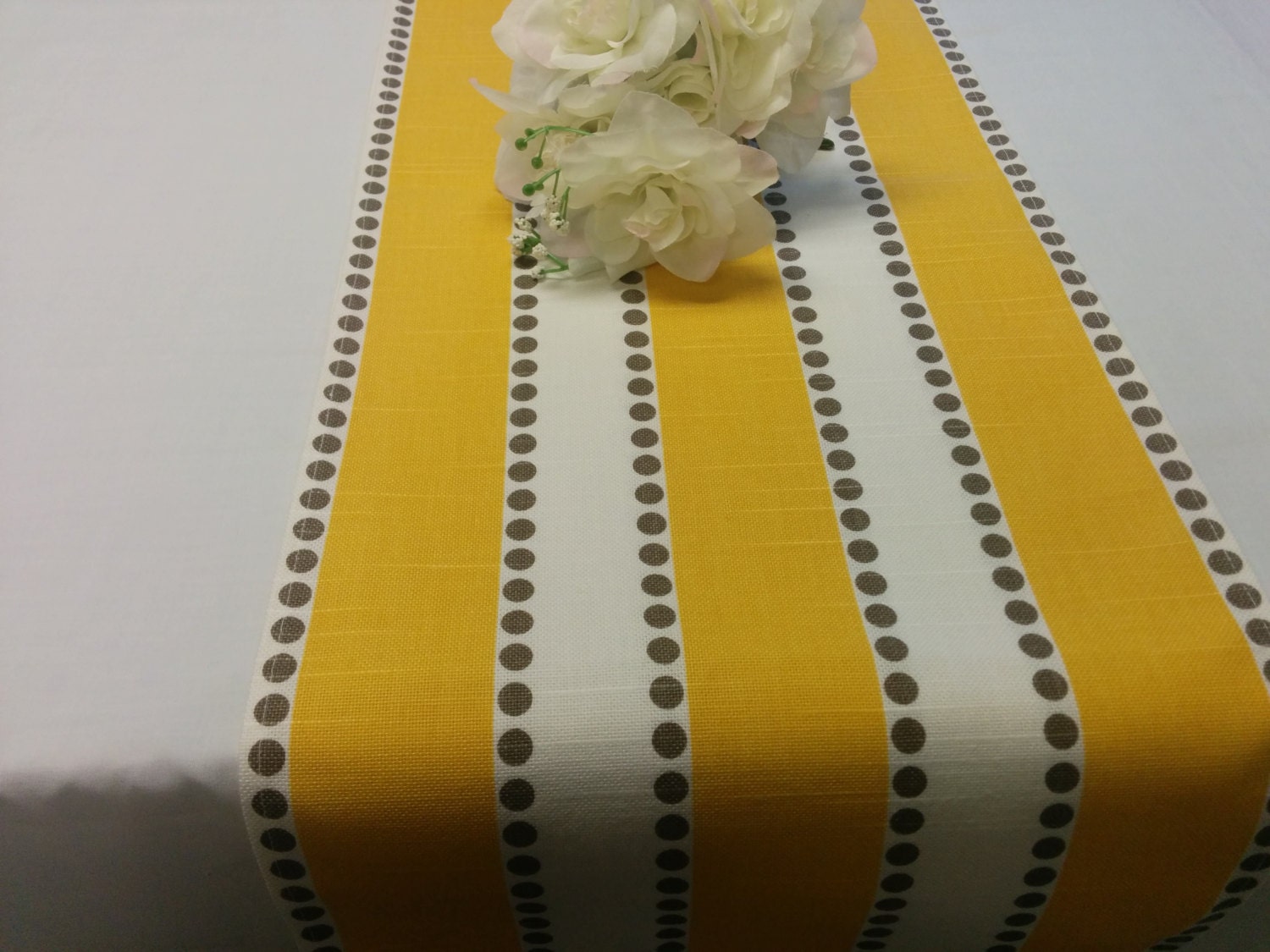 CHOOSE SIZE STRIPE Table runner 11 Corn by FantasyVintageBridal