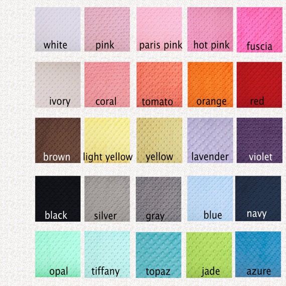 Minky Dot Fabric Any Color 1 yard by ChubbyBaby on Etsy