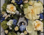 Lovely Meadow Spring Wreath Summer Door Wreath with Birdhouse FREE SHIPPING in the United States Il_170x135