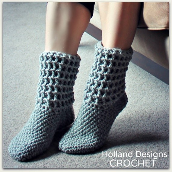 Download Now CROCHET PATTERN Ladies Waffle Boots All