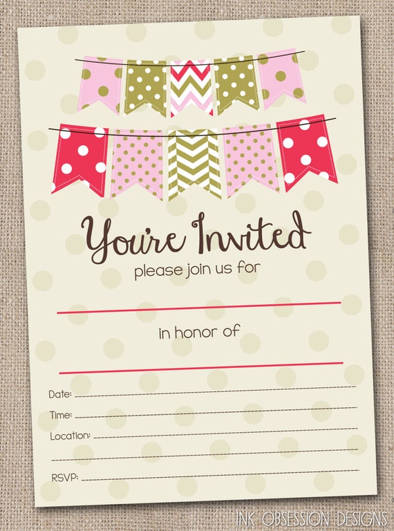 Fill In Blank Party Invitations Printable by ...