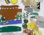 Christmas in July Sale Noahs Ark - shapes set 35 pieces felt shapes for flannel boards or felt boards Educational homeschool Il_170x135