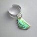 Abalone Shell Ear Cuff, Green Iridescent Paua Sea Shell Cartilage Cuff