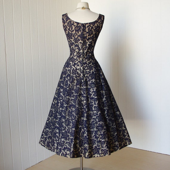 vintage 1950's dress ...exquisite MARTINI designed NUDE