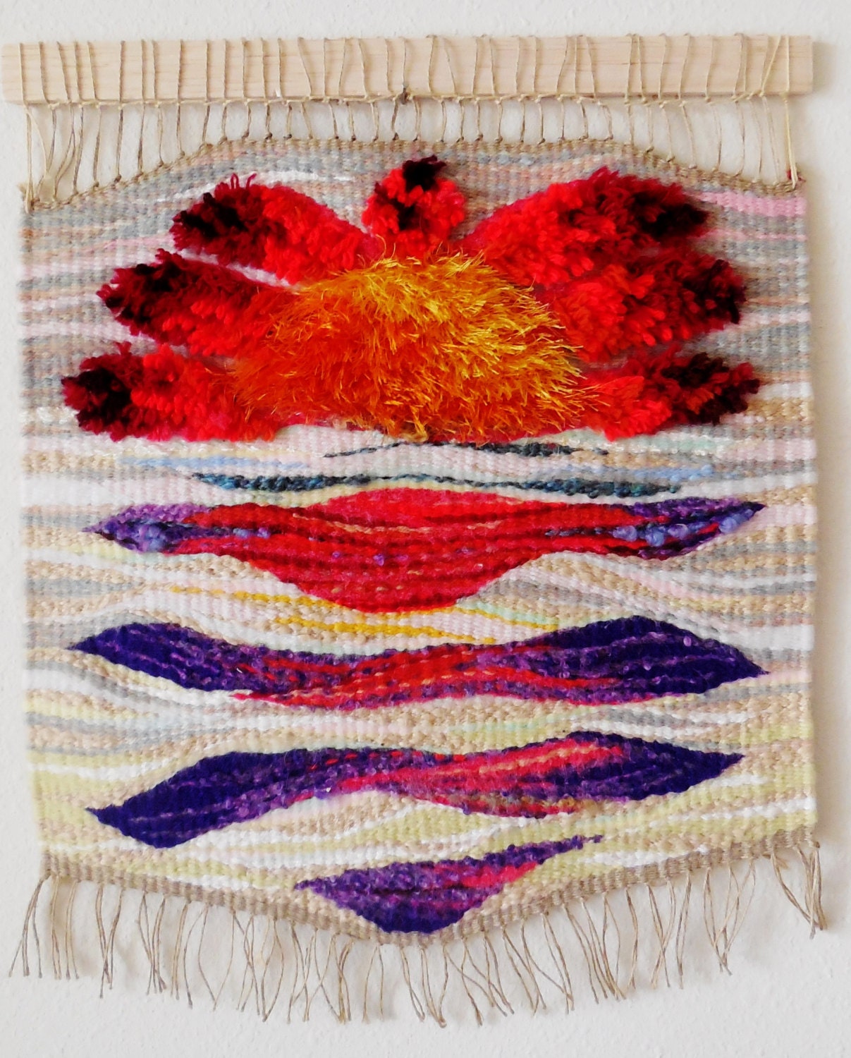 Fiber Art...Woven Tapestry...Hand Woven Wall by AlinasArt on Etsy