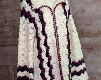 Shell Sweater Jacket Crochet Pattern - PDF