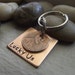 Lucky Us Copper Keychain with 1 lucky penny The squared version